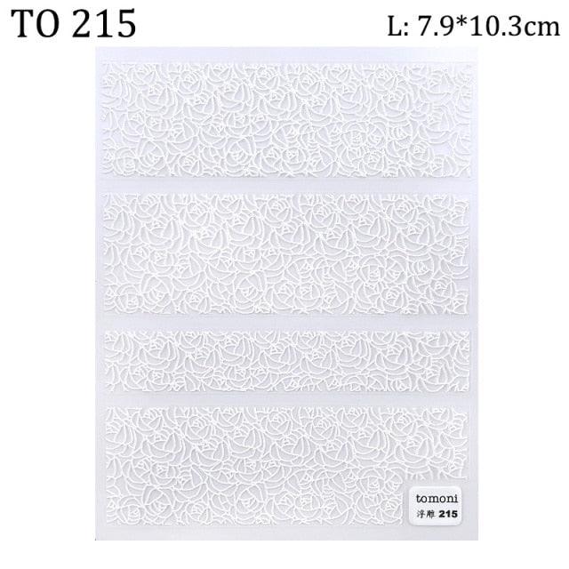 5D Sweater Nail Sticker Acrylic Engraved Winter Charm Designs Beauty Cloth Christmas Patterns Nails Art Decoration Tools  Nail Art Stickers Decor Tip Transfer Nail Decals Sticker For Pretty Girl Self-Adhesive Nail Decals Designer Nail Stickers Stevvex