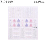 5D Sweater Nail Sticker Acrylic Engraved Winter Charm Designs Beauty Cloth Christmas Patterns Nails Art Decoration Tools  Nail Art Stickers Decor Tip Transfer Nail Decals Sticker For Pretty Girl Self-Adhesive Nail Decals Designer Nail Stickers Stevvex