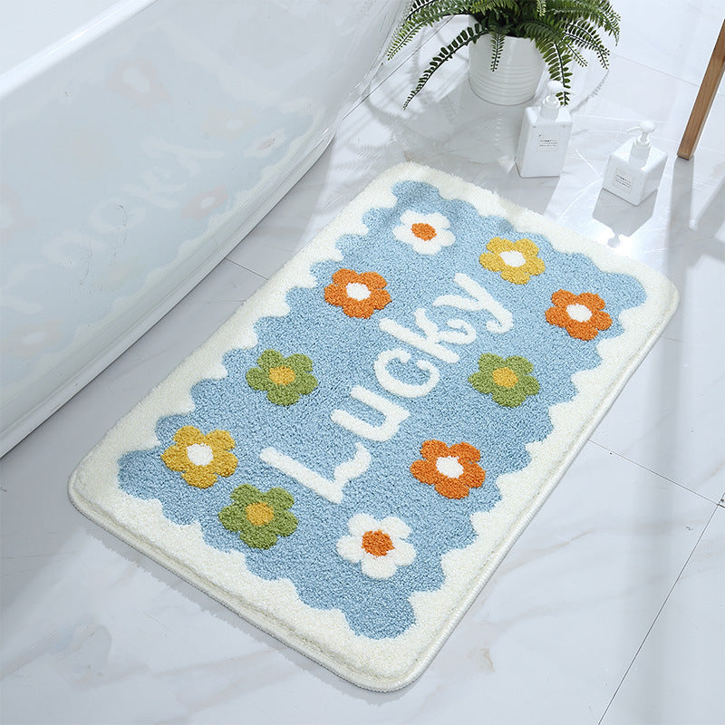 Daisy Bathroom Toilet Absorbent Non-slip Floor Mat Pi-Mart