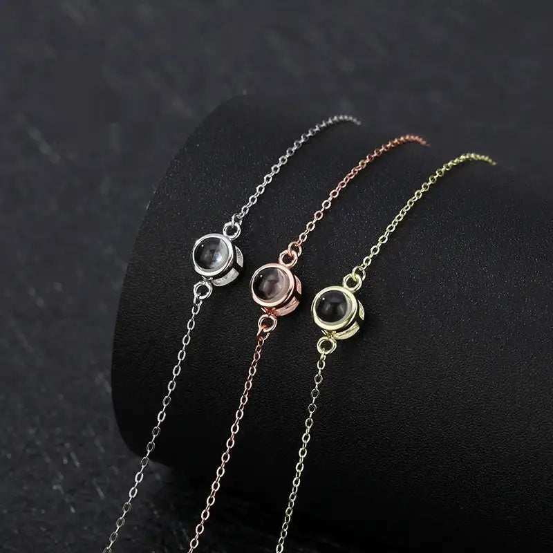 S925 Silver Language Projection Bracelet