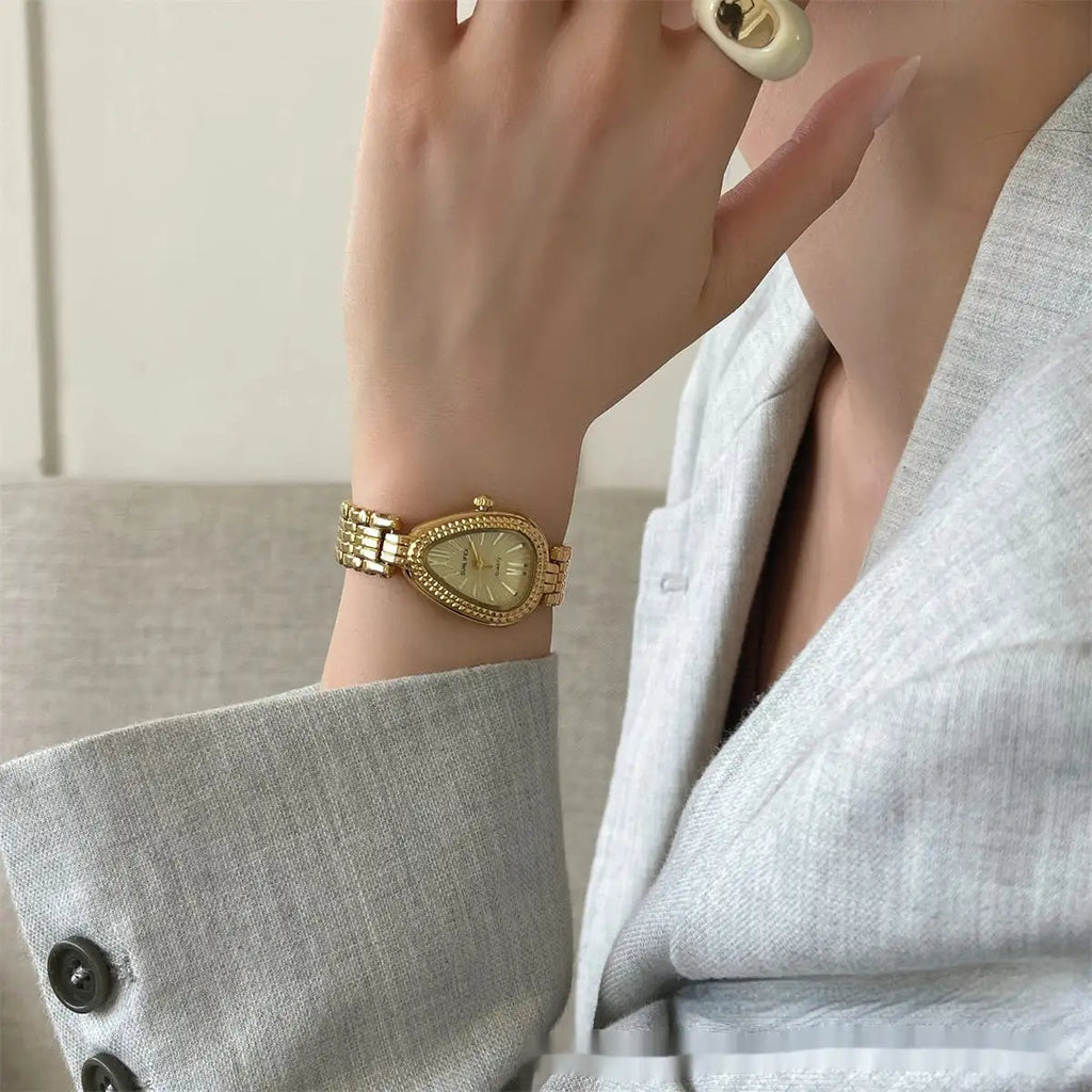 Golden Snake Head Gorgeous Chain Watch Women Lootquake LLC