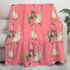 1pc Cartoon Garden Swan Print Blanket, Soft Warm Throw Blanket Nap Blanket For Couch Sofa Office Bed Camping Travel, Multi-purpose Gift Blanket For All Season Lootquake LLC