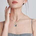 Moon Star Black Cat Pendant Item Pi-Mart