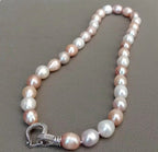 Natural Freshwater Thread Pearl Irregular Shaped Necklace Pi-Mart