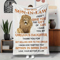 1pc Letter Flannel Blanket, To My Son-in-law Throw Blanket For All Season, Lion Pattern Warm Cozy Soft Blanket For Couch Bed Sofa Office Camping Lootquake LLC