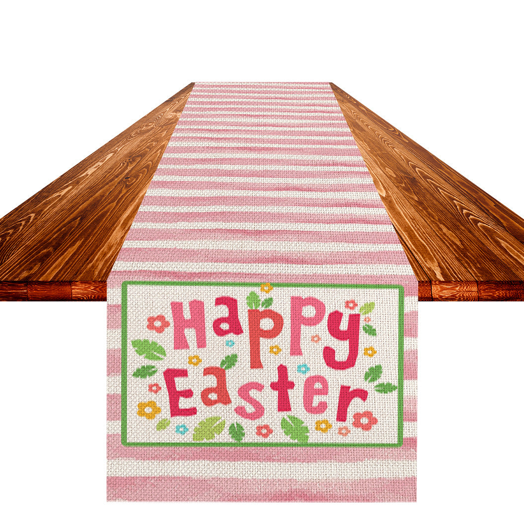 Easter Table Flag Linen Strong Durable Tablecloth Oil And Stain Proof Pi-Mart