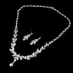 Simple White Bride Zircon Set Women Pi-Mart