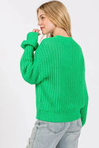SAGE + FIG Round Neck Drop Shoulder Sweater - SJB-DIAMOND ELITES