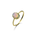 S925 Sterling Silver Personality Simple Lengthened Stone Ring Pi-Mart
