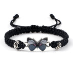 Couple Butterfly Buckle Braided Bracelet Pi-Mart
