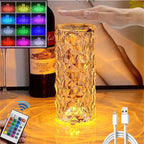 Table Crystal Rose Bedroom Lamp Pi-Mart