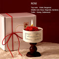 Luxury Soy Wax Scented Candle - 5.3oz Rose, Lavender, Gardenia | Elegant Gift Box for Christmas, Birthdays & Graduations | Home Decor with Ceramic Container & Wooden Base Lootquake LLC