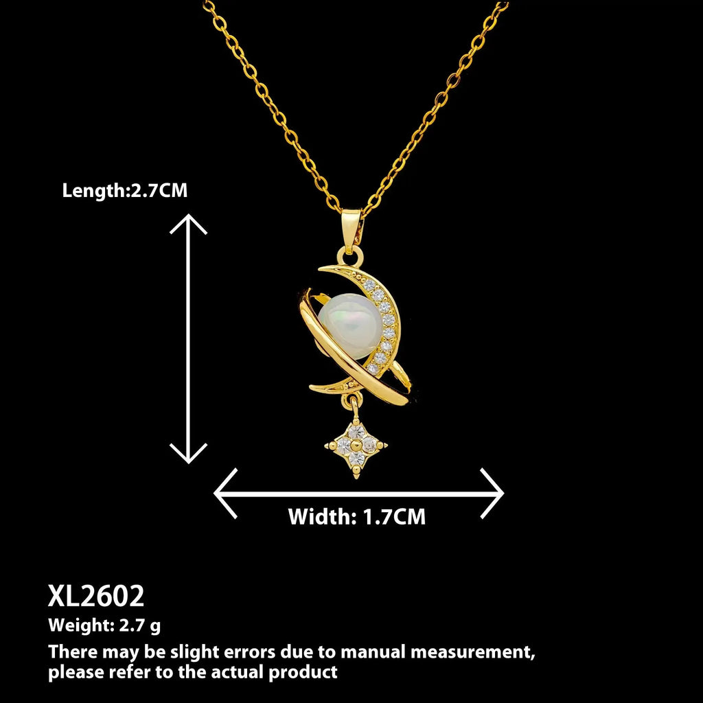 European And American Moon Necklace Niche Non-fading High-grade Accessories