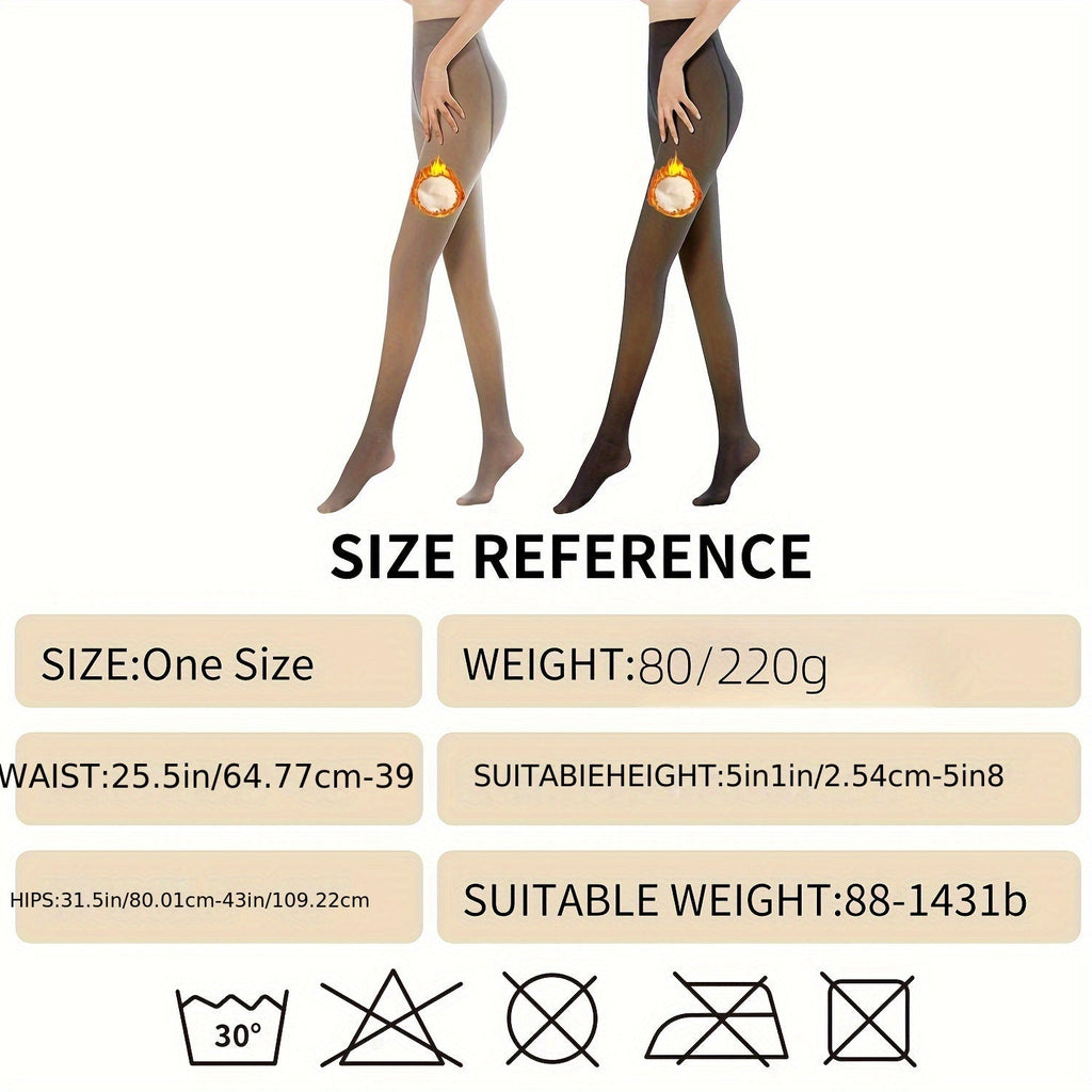 1pairsWomen's winter thick skin leggings; Warm one slim body socks with feet;