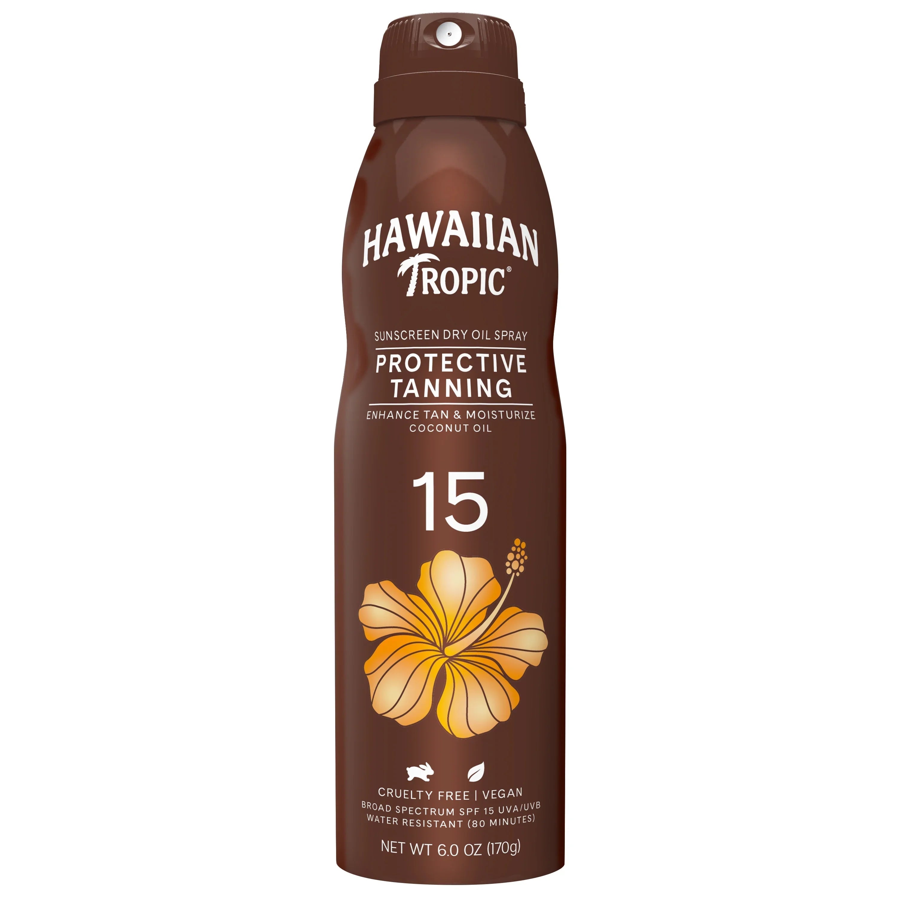 Hawaiian Tropic Dry Oil Sunscreen Spray SPF 15 6oz - imperfect Container This is Beauty US