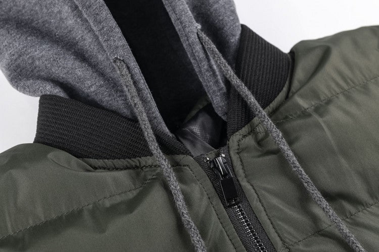 Casual Simple Men's Long-sleeved Hooded Cotton Coat