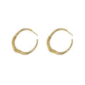 European And American Circle Women's Gold Advanced Earrings Fashion
