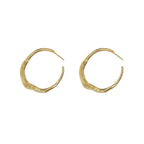 European And American Circle Women's Gold Advanced Earrings Fashion