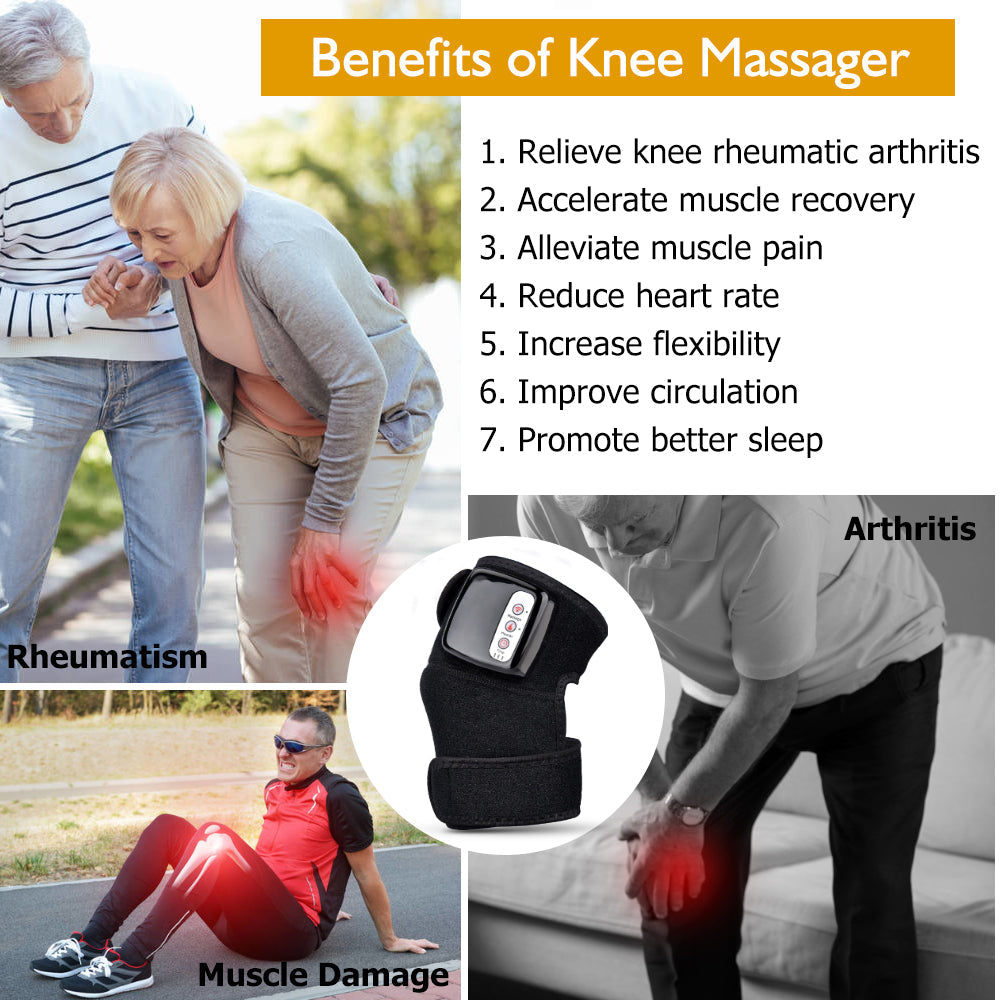 Electric Infrared Heating Knee Massager Wrap Elbow Joint Support Vibration Therapy Physiotherapy Machine Pain Relief Massageador Pi-Mart