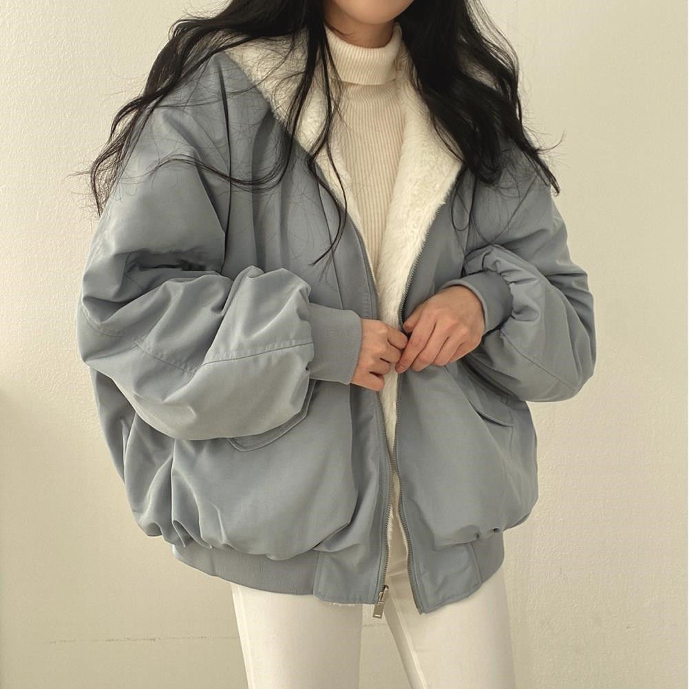 Simple, Loose And Thickened Cotton Coat On Both Sides Pi-Mart