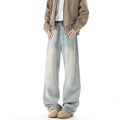 Men's Retro Light Blue Straight Casual Jeans
