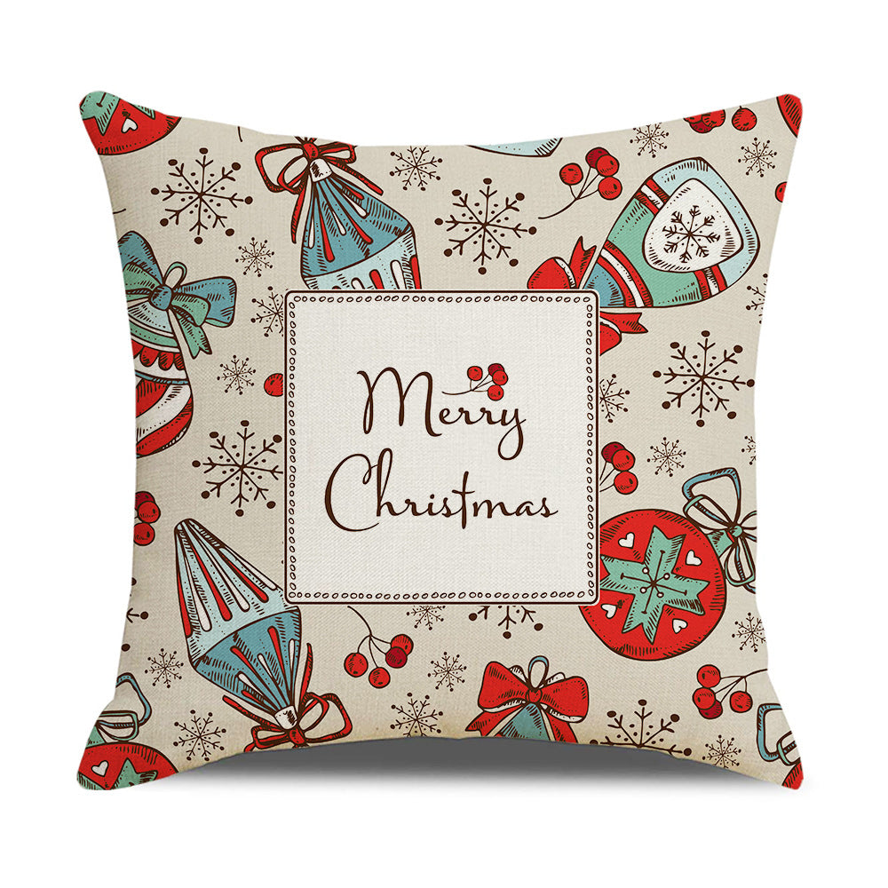 Santa Printed Cushion Sofa Cushion Home Furnishing Pi-Mart