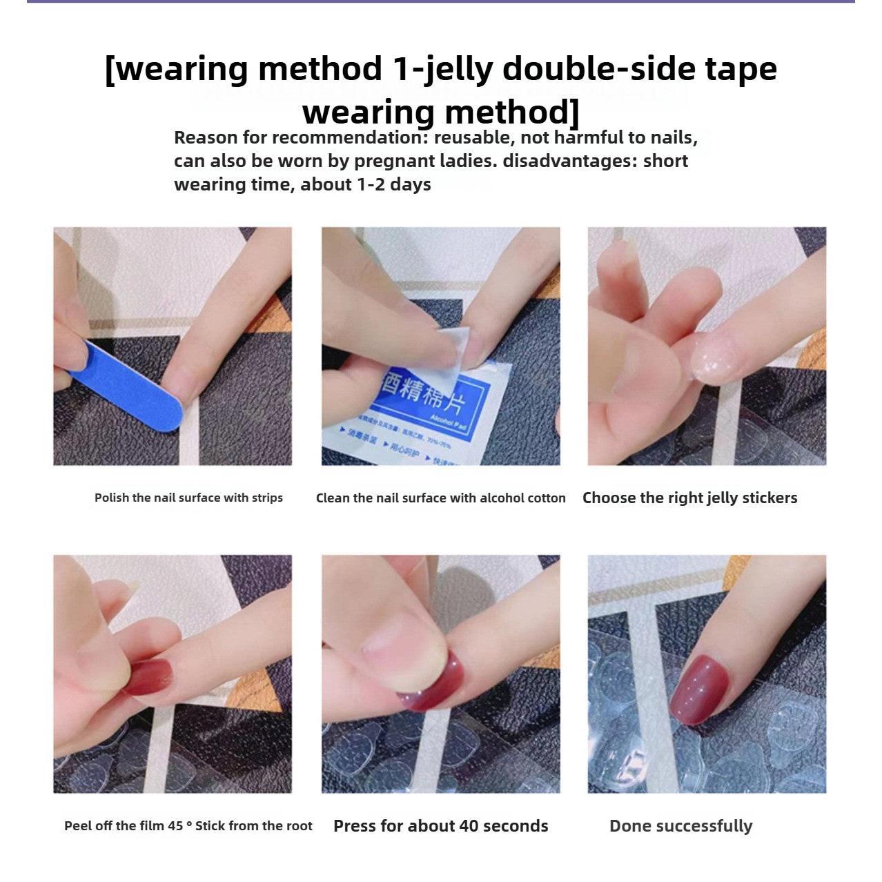 1072 Handmade Nail Wear Nail Art Reusable Press on Nails False Nails