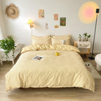Student Dormitory Thick Sanded Aloe Cotton Four-piece Set Bed Linen Quilt Cover Bedding Pi-Mart