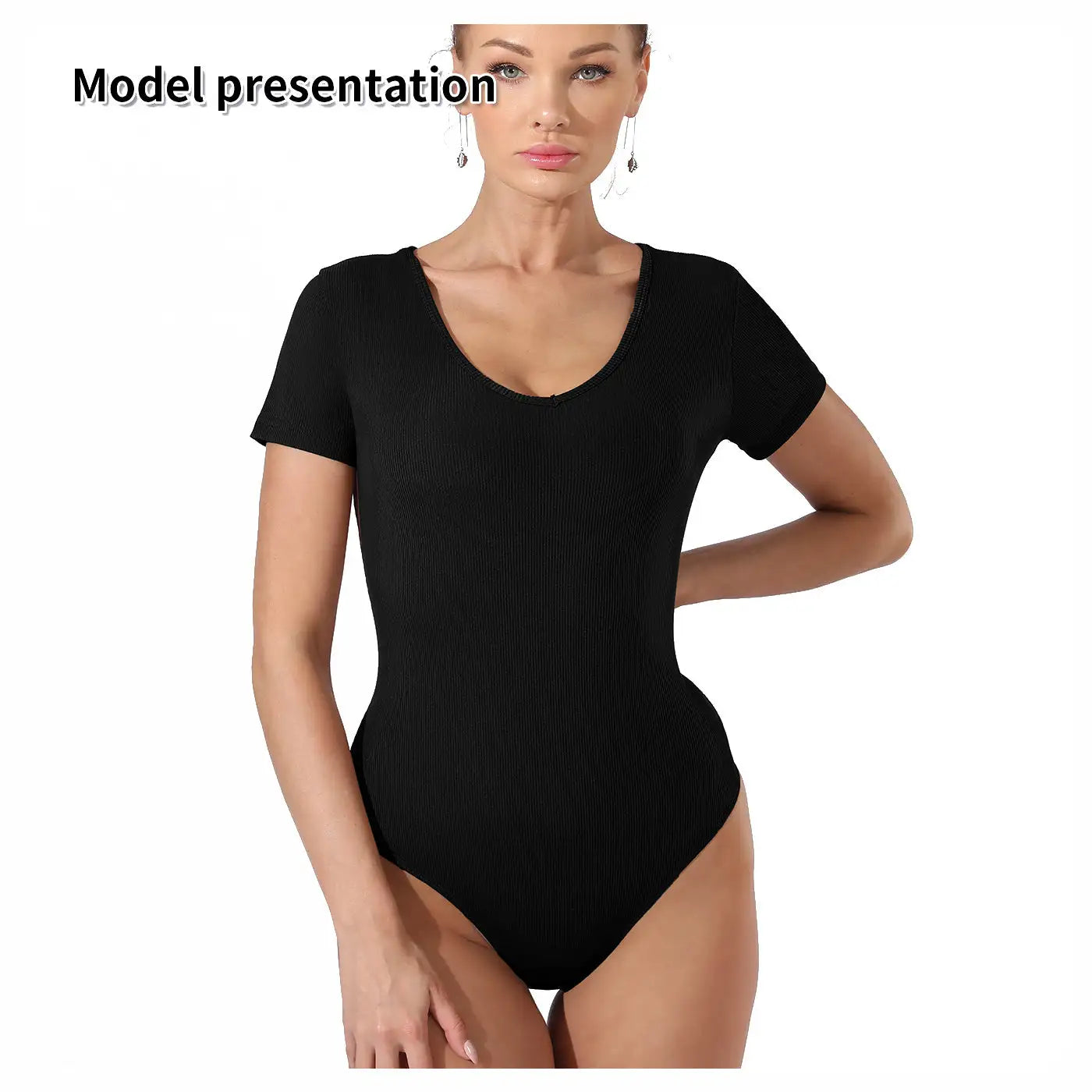 Women's Fashion Simple Solid Color Bodysuit - SJB-DIAMOND ELITES
