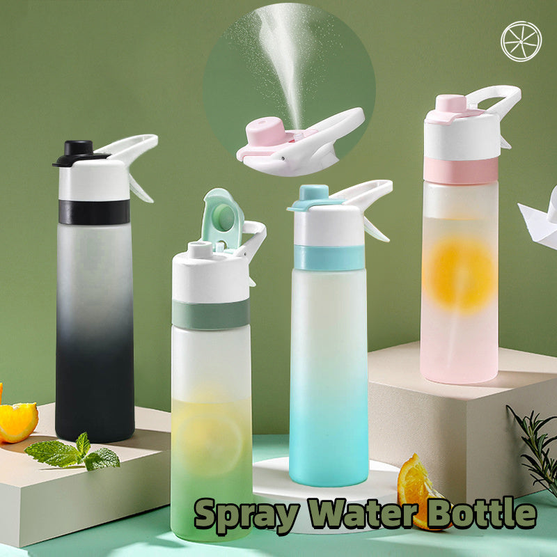 Spray Water Bottle For Girls Outdoor Sport Fitness Water Cup Large Capacity Spray Bottle Drinkware Travel Bottles Kitchen Gadgets Pi-Mart