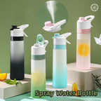 Spray Water Bottle For Girls Outdoor Sport Fitness Water Cup Large Capacity Spray Bottle Drinkware Travel Bottles Kitchen Gadgets Pi-Mart
