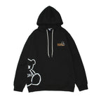Bear Print Hooded Sweatshirt Men Pi-Mart