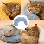 Little Pillow For Cats Fashion Neck Protector Deep Sleep Puppy U-Shaped Pillow Pets Pillow Kitten Headrest Dog Sleeping Pillow Pet Products Pi-Mart