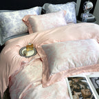 Double-sided Lyocell And Tencel Printed Quilt Cover Bed Sheet Set Of Four Pi-Mart