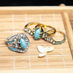 Achieving Dreams Turquoise Ring Set Pi-Mart