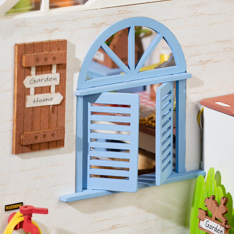 Rolife Mengyu Flower Minature House DIY Building Toys With LED Light For Gifts Pi-Mart