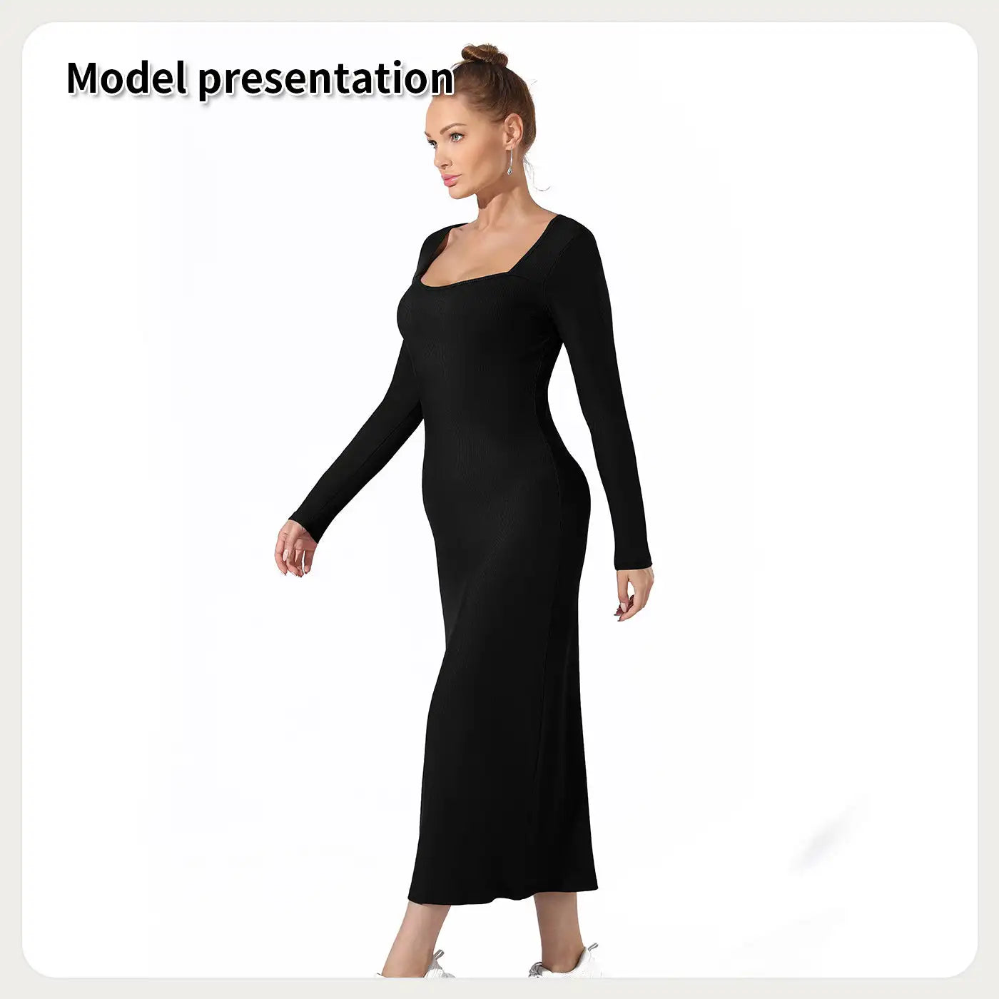 Women's Fashion Simple Solid Color Dress - SJB-DIAMOND ELITES