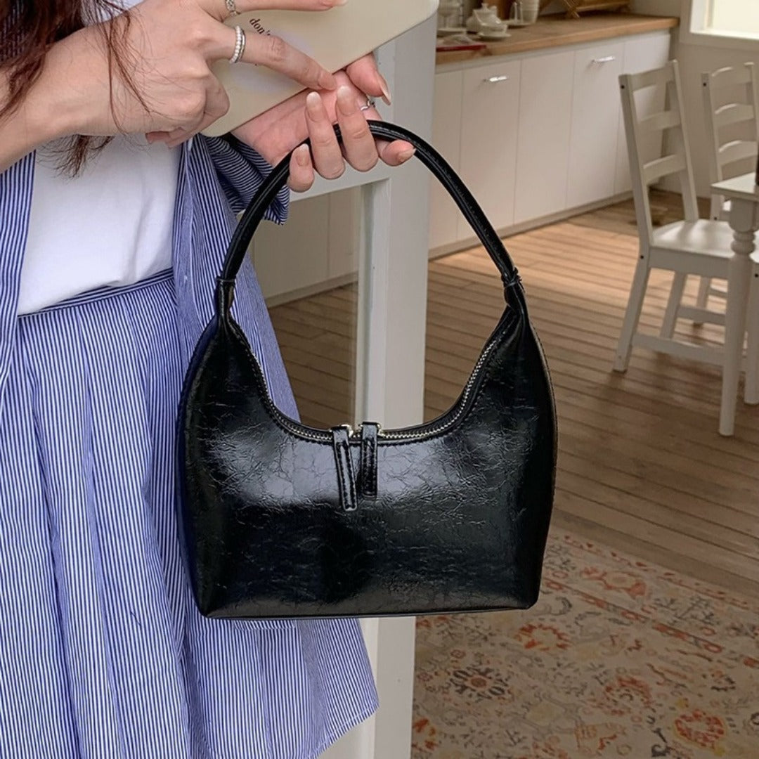 Silver mini hobo shoulder bag, small shoulder purse, women's summer shoulder bag, small hobo handbag - SJB-DIAMOND ELITES
