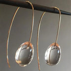 Ornament Simple Personality Glass Ball Ear Ring Pi-Mart