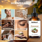 60ML Coconut Essential Oil, Coconut Fragrance Body Oil, 2FL.OZ For Humidifier, Diffuser, Scented Candle, Body Massage Hair Moisturizing, Holiday Gift Recommendations
