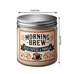 Morning Brew Rich Coffee & Vanilla Scented Candle, Hand-Poured Soy Wax, Single-Wick, Resin Jar with Glitter Embellishment, for Home Aromatherapy, Stress Relief, Decorative Gift for Holidays - Christmas, Easter, Thanksgiving, Lootquake LLC