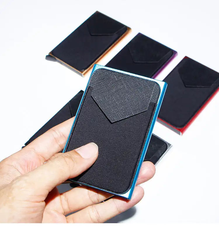 Metal Card Holder, Money Clip Aluminum Alloy Lycra Cloth - SJB-DIAMOND ELITES
