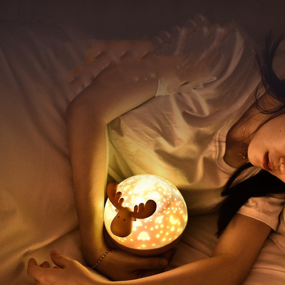 Elk Projection Lamp LED Color Rotating Night Light Pi-Mart