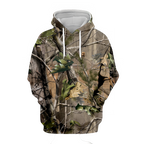 2024 Four Seasons Maple Leaf Camouflage 3D Sports Shirt Men's Fishing Outdoor Camping Hunting Clothing Jacket Men's Hoodie Pi-Mart