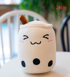 Cute Fruit Drink Plush Stuffed Soft Strawberry Milk Tea Plush Boba Tea Cup Toy Bubble Tea Pillow Cushion Kids Gift Pi-Mart