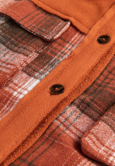 Plaid Button Up Long Sleeve Jacket Classic & Timeless Lightwear Outerwear For women and Girls Stevvex