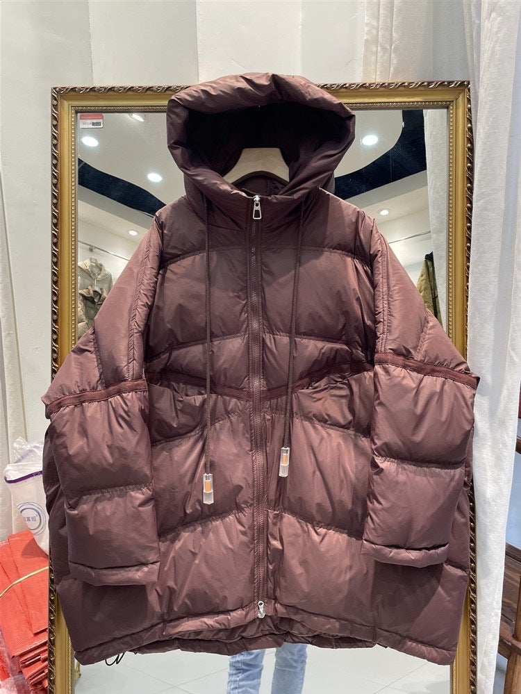 Plus Size White Duck Down Loose Down Jacket Pi-Mart
