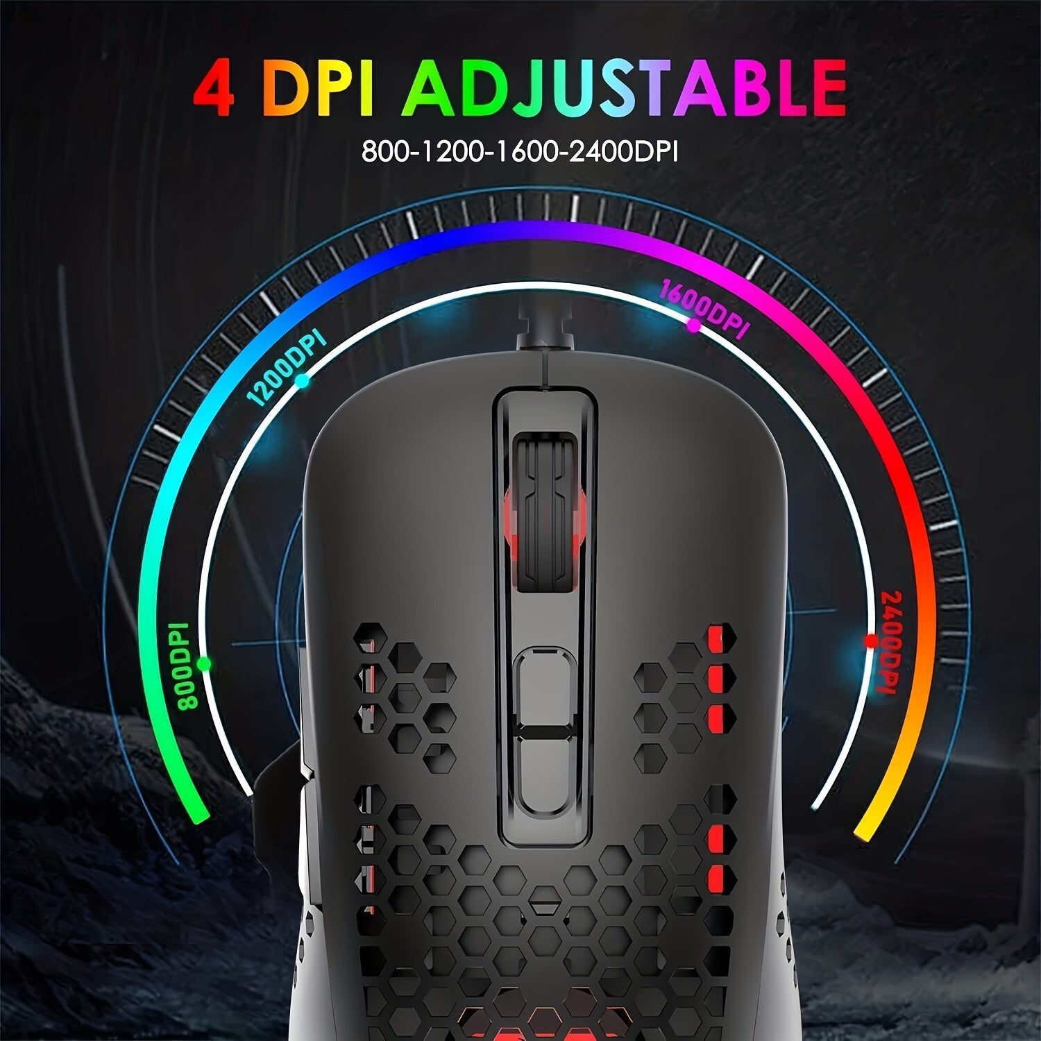 ATTACK SHARK Ultra-Light Wired Gaming Mouse with Honeycomb Design, Breathable Backlighting & USB Optical - Compatible with Windows, Xbox, PS4, Mac, HP, Acer, ATTACK SHARK Lootquake LLC