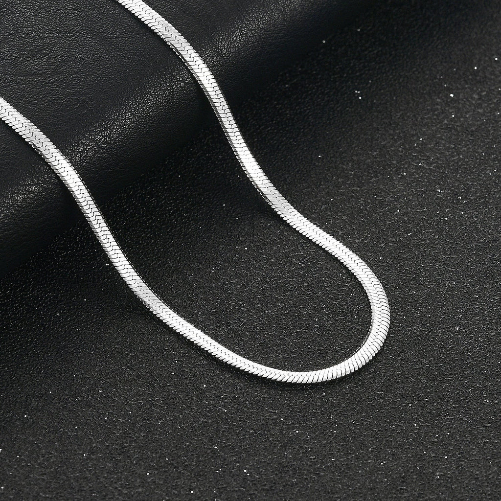 Flat Gold Color Stainless Steel Necklace Pi-Mart