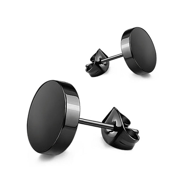 Small Black Punk Stud Earrings Pi-Mart